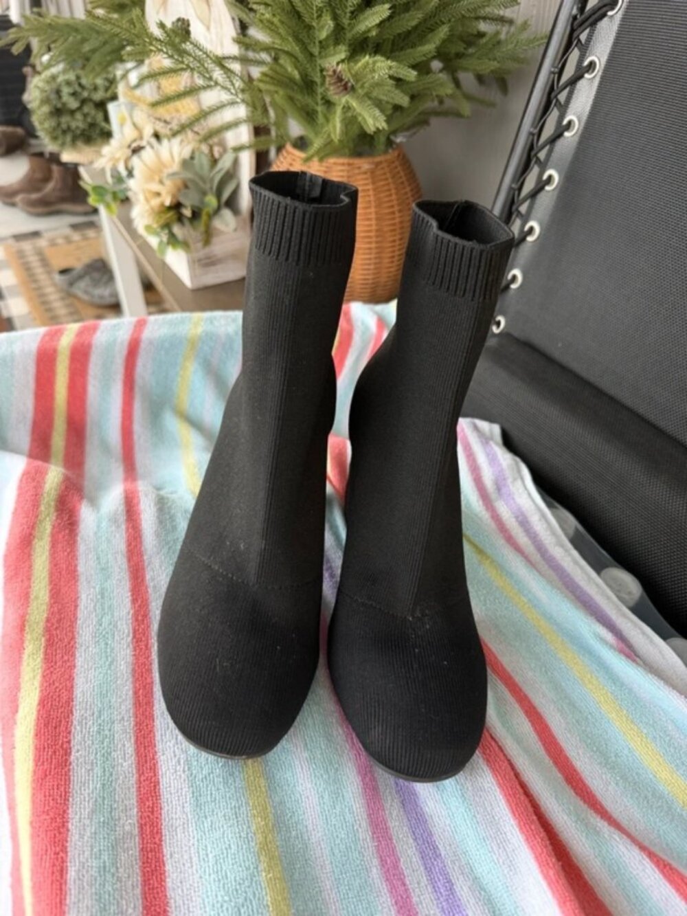 New black ankle boots